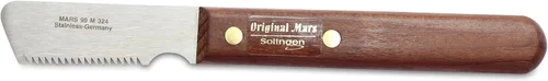 Vista 4 de Mars - Cuchillo profesional para pelar perros, herramienta de aseo para dientes inclinados medianos con borde cónico, diestro