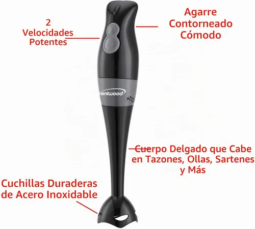 Vista 5 de Brentwood Appliances HB-32BK Batidora de mano de 2 velocidades y 200 vatios (negro)