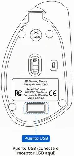 Vista 9 de Ratón inalámbrico vertical ergonómico, elegante, recargable, 2.4G, ratón óptico inalámbrico con receptor USB, 800/1200/1600 DPI, 5 botones