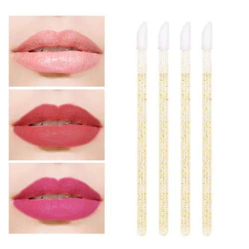 Vista 5 de Juego de 300 brochas desechables para labios (dorado)