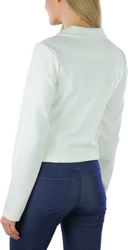 Vista 12 de ToBeInStyle Blazers de manga larga con cremallera y botones para mujer