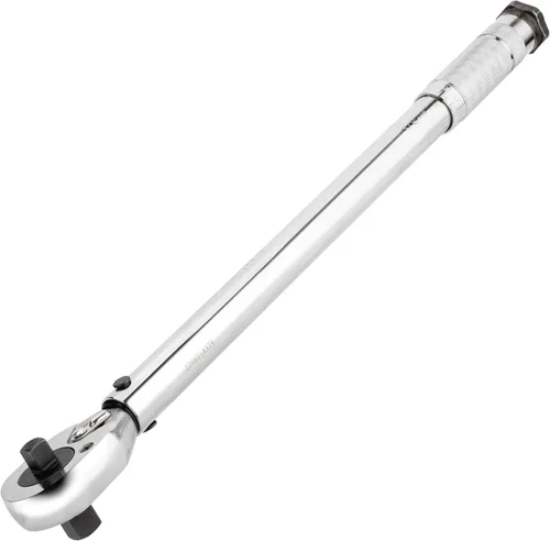 Vista 10 de Powerbuilt Llave dinamométrica con micrómetro, transmisión de 1/2 pulgada, trinquete reversible con clics, con bloqueo, rango de 30 a 150 pies-libra
