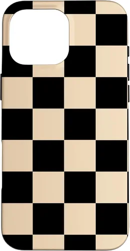 Vista 19 de Funda neutra clásica minimalista con patrón beige a cuadros para iPhone 17