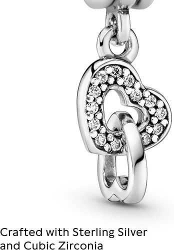 Vista 3 de PANDORA Dije de circonita cúbica de amor entrelazado en plata de ley, Metal, Circonita Cúbica