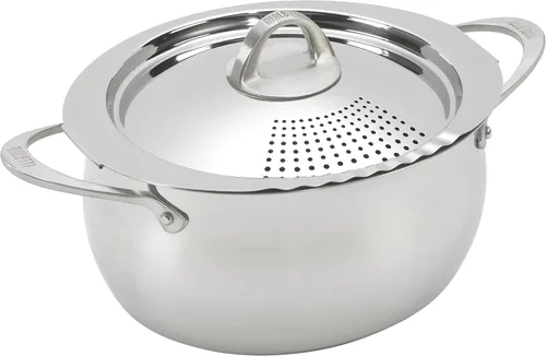 Vista 8 de Bialetti- 7265 Oval 5.5 cuarto de pasta olla con tapa de colador, antiadherente, 1, negro
