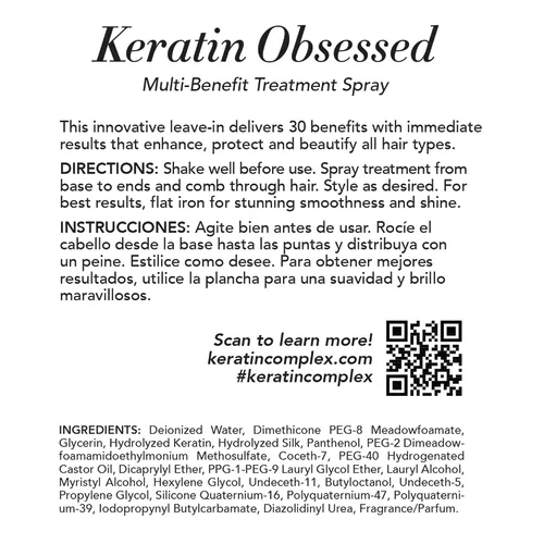 Vista 2 de Keratin Complex - Spray de tratamiento multibeneficio obsesionado con queratina - 5 fl oz
