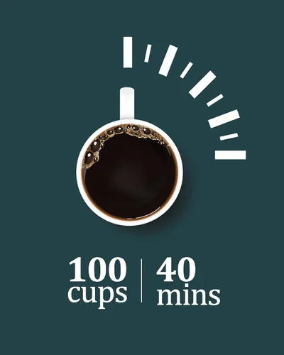 Vista 2 de Cafetera comercial de 100 tazas, [preparación rápida] [acero inoxidable de grado alimenticio] Urna de café grande perfecta para iglesia, salas