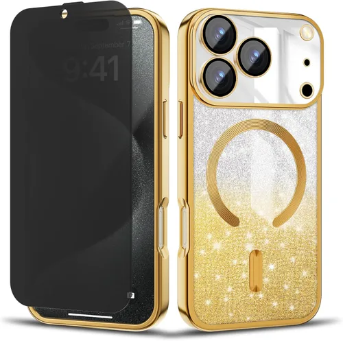 Vista 21 de Funda magnética para iPhone 13 Pro MagSafe con protector de lente de cámara, protección completa, delgada, suave, a prueba de golpes, antiarañazos