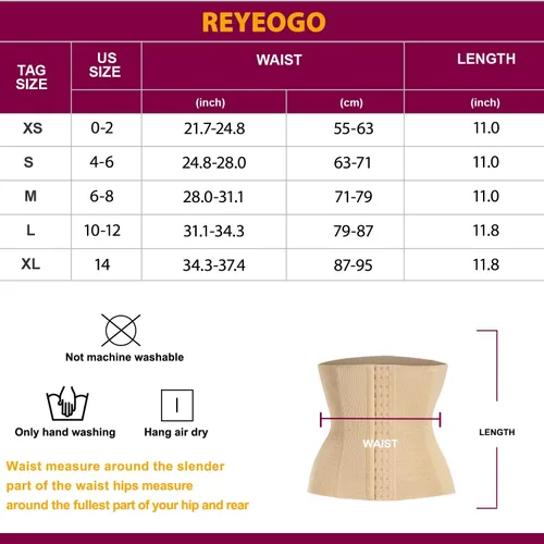 Vista 7 de REYEOGO Shapewear Cinchers cintura entrenador para mujeres control de barriga postparto recuperación cinturón sin costuras cuerpo Shaper corsés faja