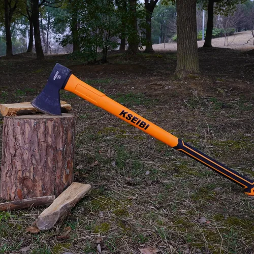 Vista 8 de KSEIBI - Hacha de división de 36 pulgadas - Acero al carbono forjado, hacha para cortar madera y leña, mazo de servicio pesado con mango ergonómico