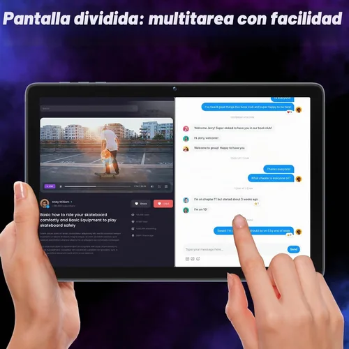 Vista 7 de JUNYANG Tablet, Android 15 Tablets de 10.1 pulgadas con Octa-Core, 12GB+128GB+ 2TB ampliable, Tablet PC de pantalla táctil HD grande para adultos