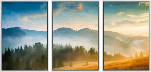 Vista 55 de wall26 Lienzo enmarcado para pared, juego de arte de noche estrellada sobre montañas, cielo nocturno tranquilo, naturaleza, desierto, fotografía