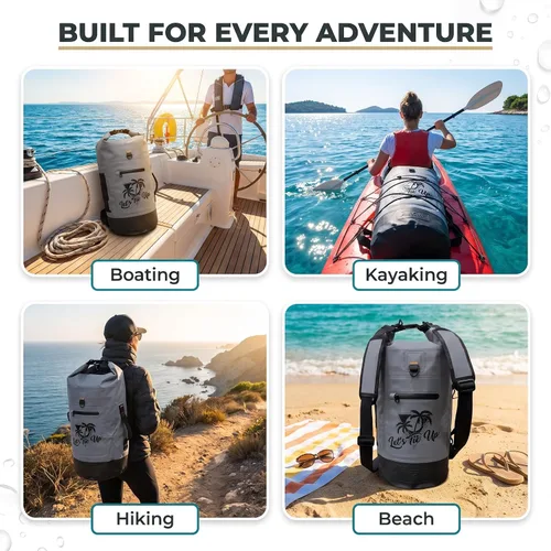 Vista 7 de Let's Tie Up Bolsas secas impermeables para navegación y exteriores Bolsa seca enrollable definitiva: estilo, funcionalidad y protección 100%
