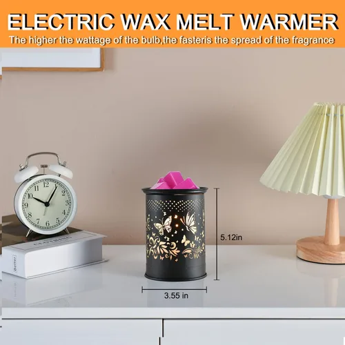 Vista 5 de kobodon Calentador de cera de metal, calentador de cera derretida, quemador de cera para velas, calentador de cera eléctrica para derretir velas