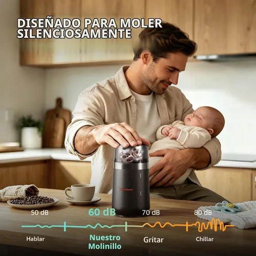 Vista 3 de Spider Farmer Molinillo de café eléctrico, 2.47 oz para frijoles, especias y nueces