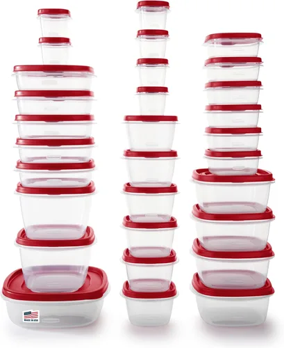Vista 14 de Rubbermaid Contenedores de almacenamiento de alimentos de 42 piezas con tapas