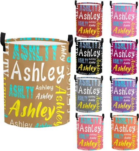 Vista 22 de Cesta de lavandería personalizada con nombre, cesta de lavandería plegable con asa para baño, sala de estar, dormitorio