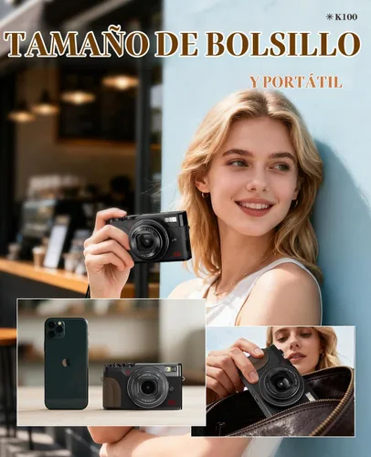 Vista 9 de TURE - Cámara digital 4K de 48 MP para fotografía y vlogging de YouTube, cámara de video de enfoque automático UHD con zoom 18X con pantalla