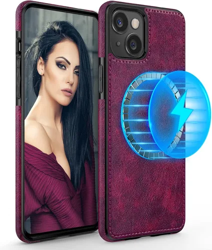 Vista 9 de LOHASIC Funda diseñada para iPhone 13 Pro con MagSafe, clásica y elegante piel suave agarre antideslizante a prueba de golpes, funda protectora