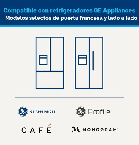 Vista 6 de GE MWF Filtro de agua para refrigerador, filtro de repuesto original, certificado para reducir el plomo, el azufre y más de 50 impurezas