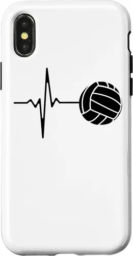 Vista 4 de iPhone 15 Volleyball Player Volleyball Lover, Volleyball Heartbeat Case