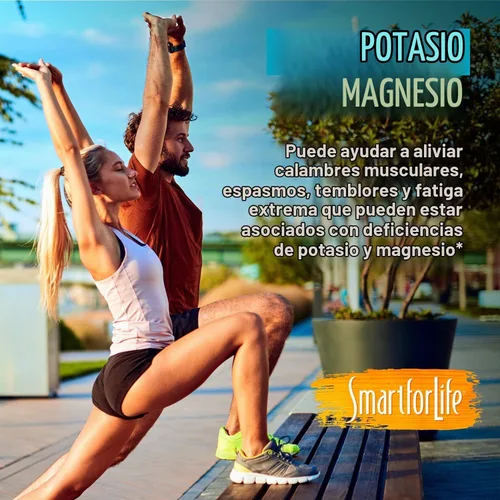 Vista 4 de Smart for Life Suplemento de potasio y magnesio, 30 cápsulas veganas, sin