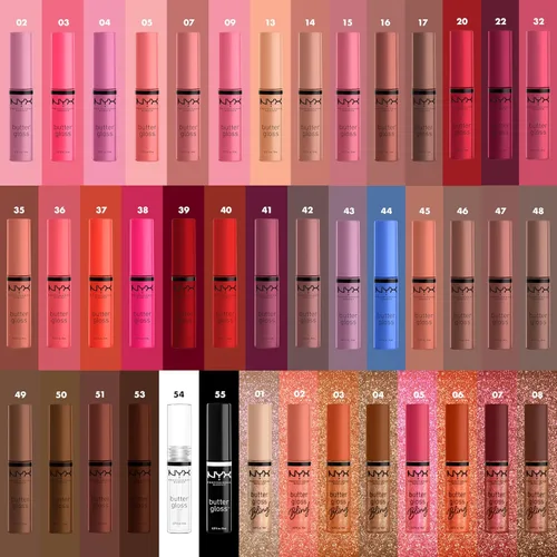 Vista 5 de NYX MAQUILLAJE PROFESIONAL Brillo de mantequilla, brillo de labios no pegajoso, - Eclair (rosa)