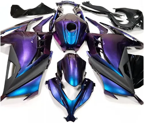Vista 38 de US STOCK Pink Gray Chameleon Fairing Fit for Kawasaki Ninja 2013-2017 EX300 020 Pink Gray Chameleon