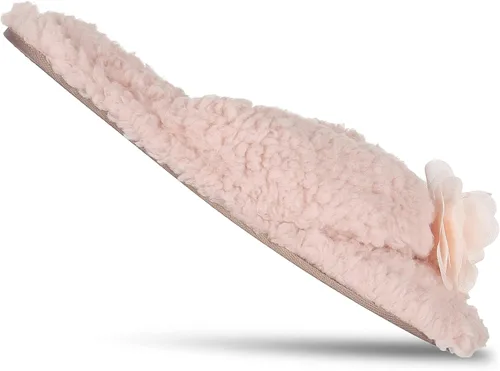 Vista 6 de Jessica Simpson - Pantuflas de espuma viscoelástica, afelpadas, para mujer, con suela antideslizante