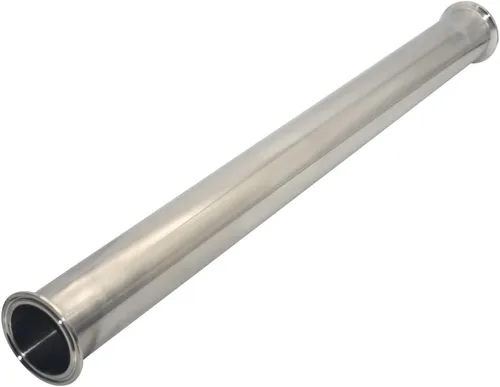 Vista 2 de Tubería redonda sin costura de acero inoxidable 316, tubo OD 2 ", longitud de 24 "/610 MM, carrete sanitario de 2 "trío trébol con brida de virola