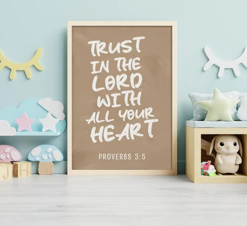 Vista 7 de Conjunto de 6 impresiones de pared de lona cristiana para guardería, versículos bíblicos para niños, citas inspiradoras, pintura, imagen, decoración