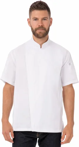 Vista 19 de Chef Works Springfield - Abrigo de chef para hombre Negro