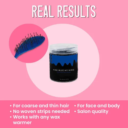 Vista 8 de Miss Cire Cuentas de cera dura azul, depilación sin dolor, no necesita tiras, bajo punto de fusión, consistencia similar al gel, para cara y cuerpo