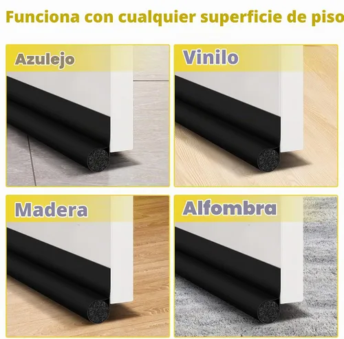 Vista 9 de Tope de Corriente de Puerta HomeProtect de 76 cm, Cinta de Clima con Adhesivo Fuerte para Protección Esencial del Hogar en Dormitorio para Espacios