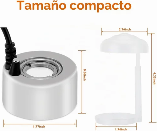 Vista 6 de AGPtek® Mini máquina humidificadora de aluminio para fuente de agua y estanque.
