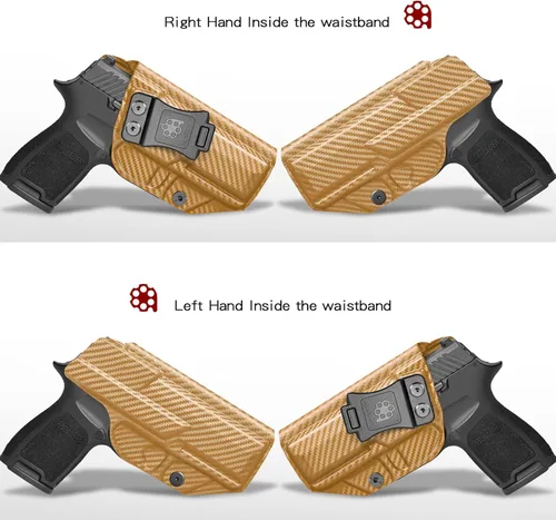 Vista 2 de Amberide IWB Kydex Holster for SIG Sauer P320 Carry/Compact / M18, Concealed Carry, No Optic/No Laser, Adjustable Cant, Secure Retention, Made in