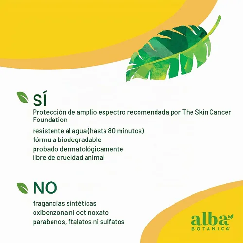 Vista 3 de Alba Botanica - Aerosol de protector solar para cara y cuerpo, protector solar de amplio espectro SPF 15, coco hawaiano, resistente al agua
