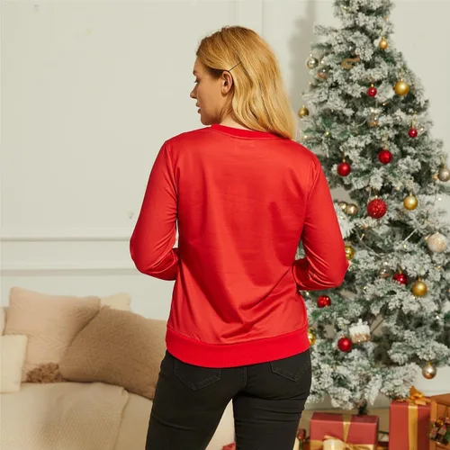 Vista 3 de Disney Sudaderas navideñas a juego para la familia, para niños y niñas, divertidas sudaderas navideñas de Minnie Mickey para la nieve