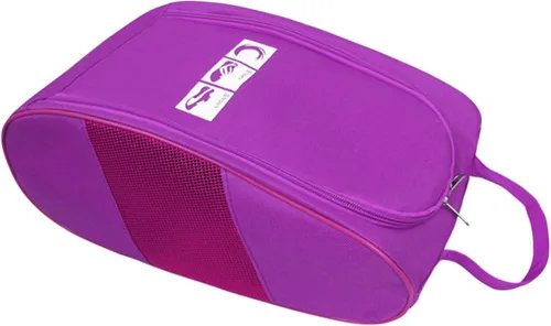 Vista 7 de Impermeable transpirable a prueba de polvo de viaje portátil zapatos con cremallera asa de transporte organizador casa zapatos libre soporte