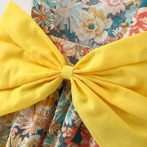 Vista 33 de Vestido tutú de verano para niñas pequeñas, sin espalda, vestido de princesa para fiesta de cumpleaños, vestido de verano con lazo floral
