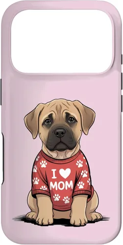 Vista 30 de Womens I Love Mom Bullmastiff Dog Mother's Day Mastiff Mom Case for iPhone 17