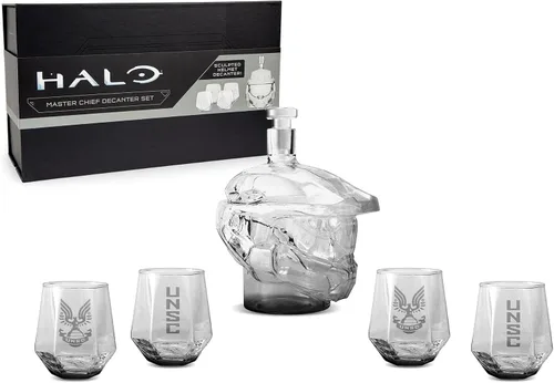 Vista 2 de Halo Infinite Master Chief - Juego de decantador de whisky con vasos (6 piezas)