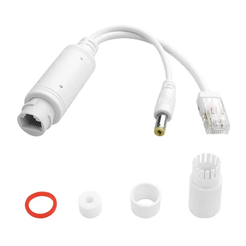 Vista 10 de POE Splitter 48V a 12V Power Over Ethernet Adaptador divisor impermeable, 12 W (máx.), conector CC de 0.217 x 0.083 in, IEEE 802.3Af/at, adecuado