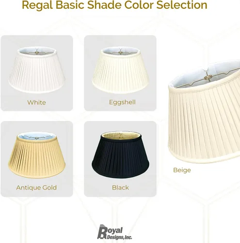 Vista 5 de Royal Designs Royal Designs - Pantalla básica de 6 salidas, campana festoneada, oro antiguo, 9.5 x 15 x 8 pulgadas