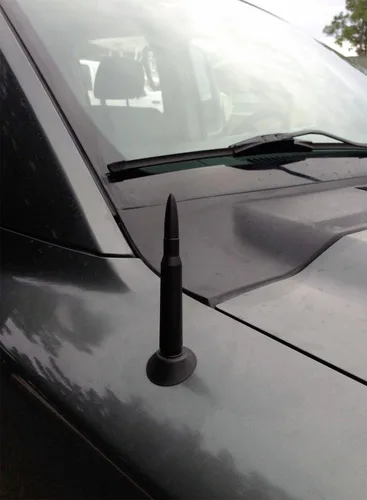 Vista 6 de VMS Racing Antena de bala negra calibre 50 en aluminio de calibre pesado compatible con Dodge Ram 1500 2500 3500 94-08