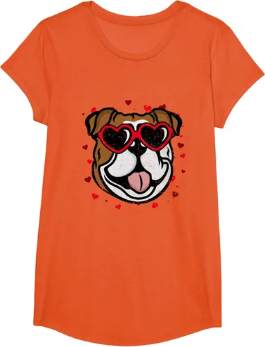 Vista 30 de Bulldog Valentine - Camiseta para amantes de las gafas de sol para perros, Negro