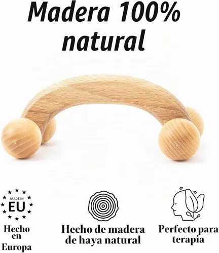 Vista 4 de tuuli Accesorios - Masajeador de espalda con rodillos de bola suaves, rodillo de espalda multifuncional, masajeador de cuello, alivia la tensión