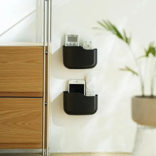Vista 5 de SUNFICON Soportes de control remoto de montaje en pared, paquete de 3 soportes adhesivos para reproductor multimedia, organizador universal