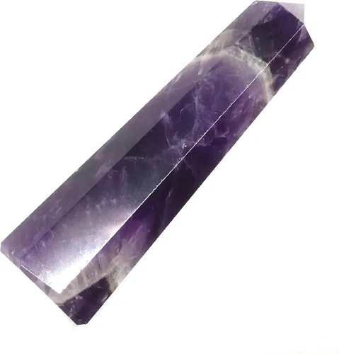 Vista 45 de WholesaleGemShop - Torre de obelisco de piedras preciosas de 3 pulgadas, faceta gigante, cristal de roca de Aura Rock Natural pulido Earth Wand