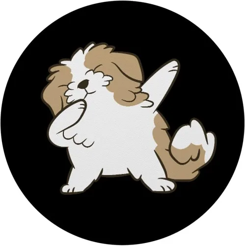 Vista 3 de Dabbing Shih Tzu Cachorro Divertido Shih Tzu PopSockets intercambiables PopGrip